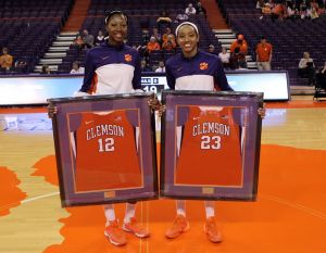 Seniors Quinyotta Pettaway and Chancie Dunn