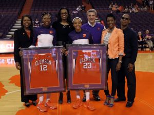Seniors Quinyotta Pettaway and Chancie Dunn