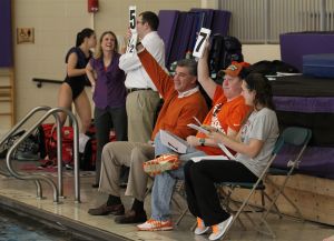Judges for the Cannon Ball Contest, including Athletic Director Dan Radakovich (far left)