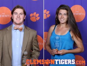 Solid Orange Male - Chandler Catanzaro and Solid Orange Female - Yana Koroleva