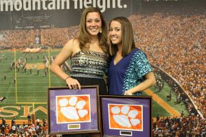 Co-Captains Katelyn Reeve and Vanessa Laxgang