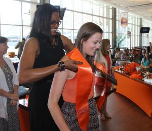 Head Coach Audra Smith and Kelly Gramlich