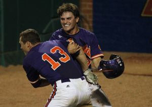 Tyler Slaton Celebrates the Winning Run