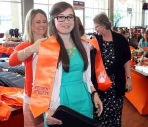 Head Diving Coach Leslie Hasselbach Adams and Emily Howard