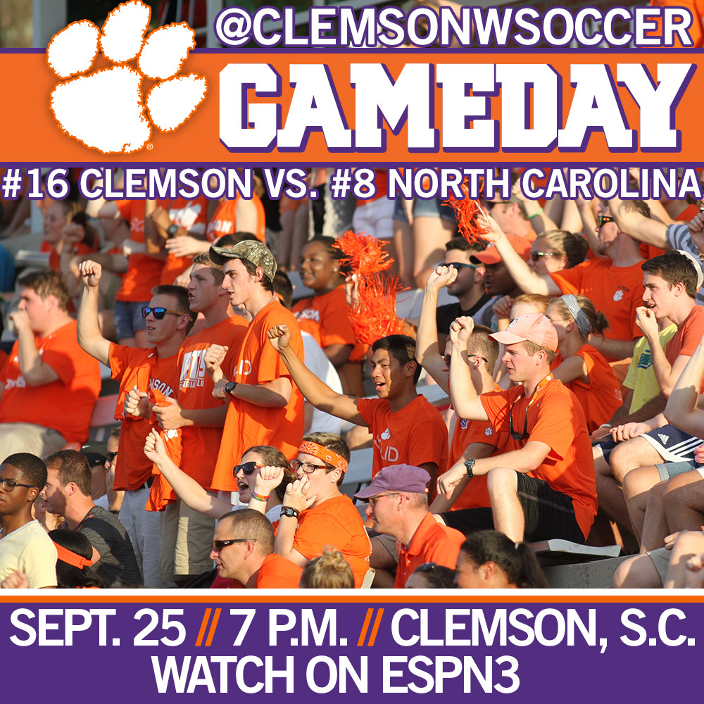 #16 Clemson Hosts #8 North Carolina Thursday Night