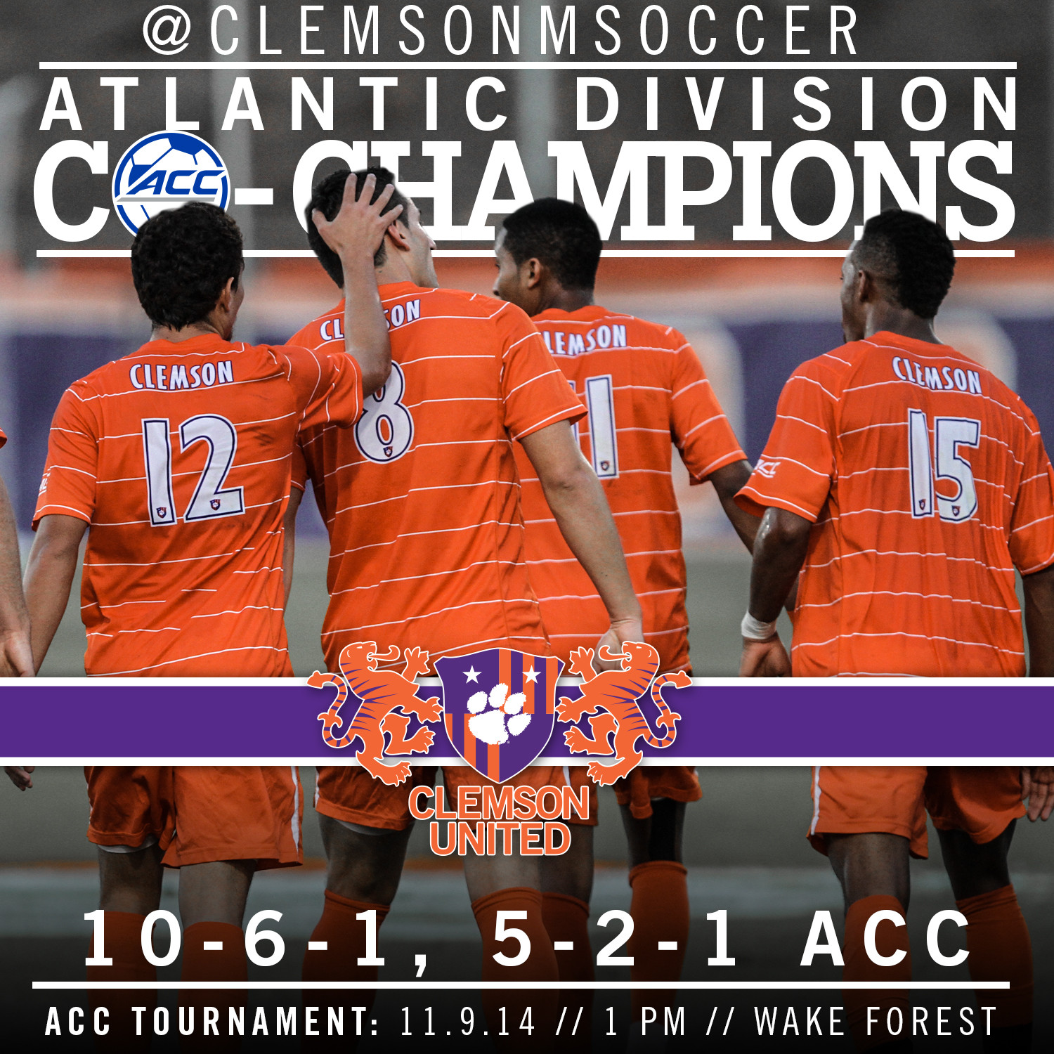 No. 14 Clemson Locks Up Share of Atlantic Division, Shifts Focus to ACC Tournament