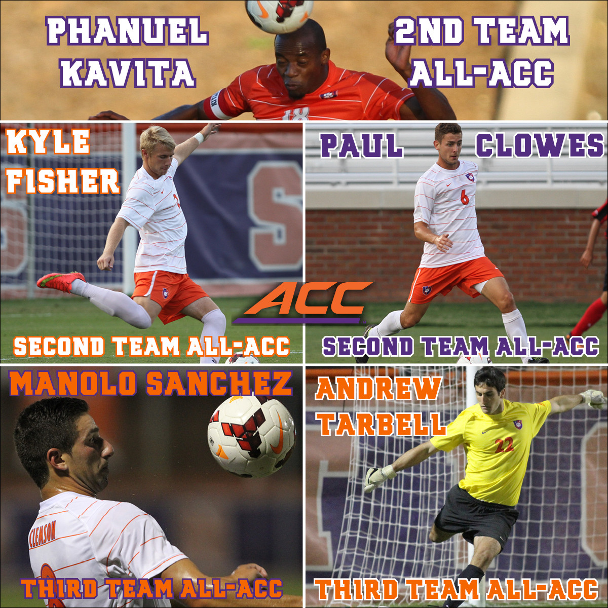 Five Tigers Named to All-ACC Team