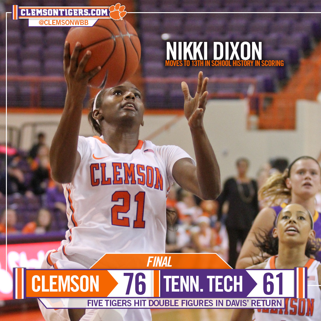 Clemson Takes Down Tennessee Tech