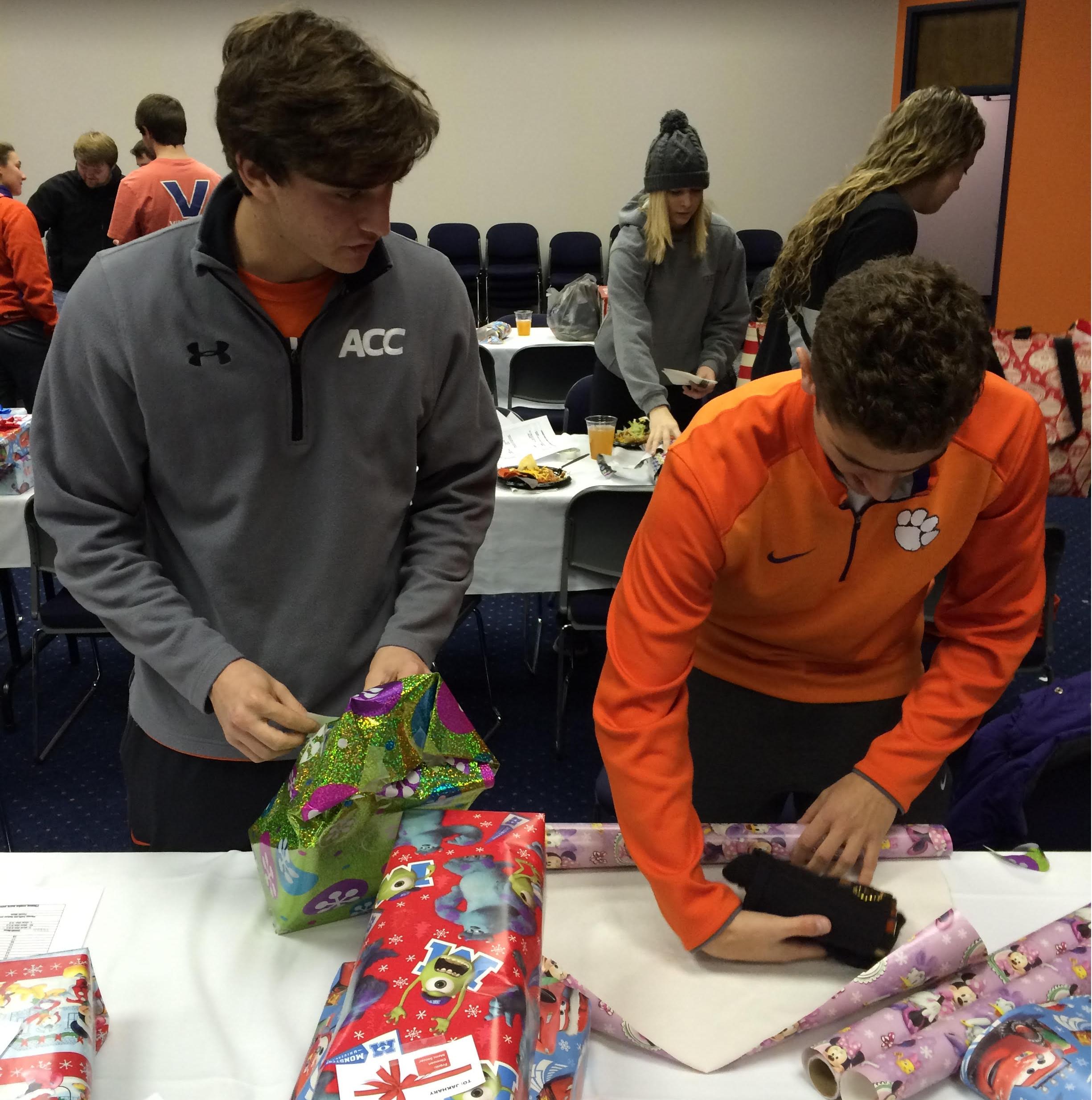Wrapping For a Reason, Clemson Student-Athletes Give Back