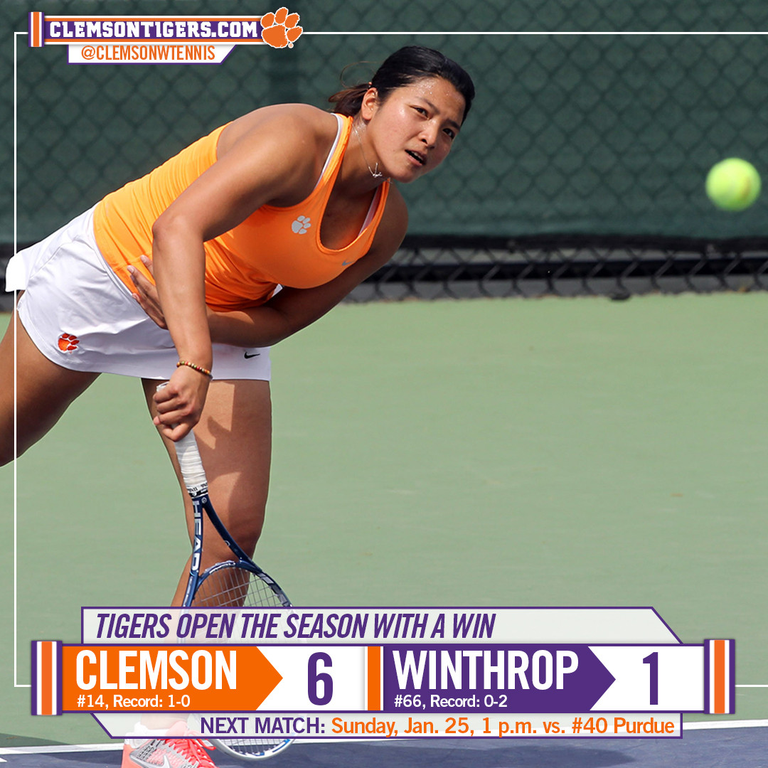 #14 Tigers Defeat Eagles 6-1 in Opening Round of ITA Kickoff Weekend