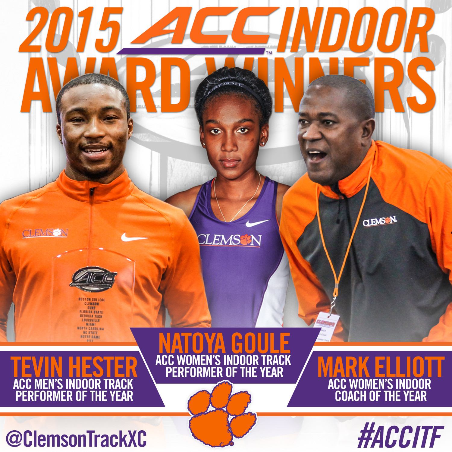Trio of Tigers Earn ACC Honors