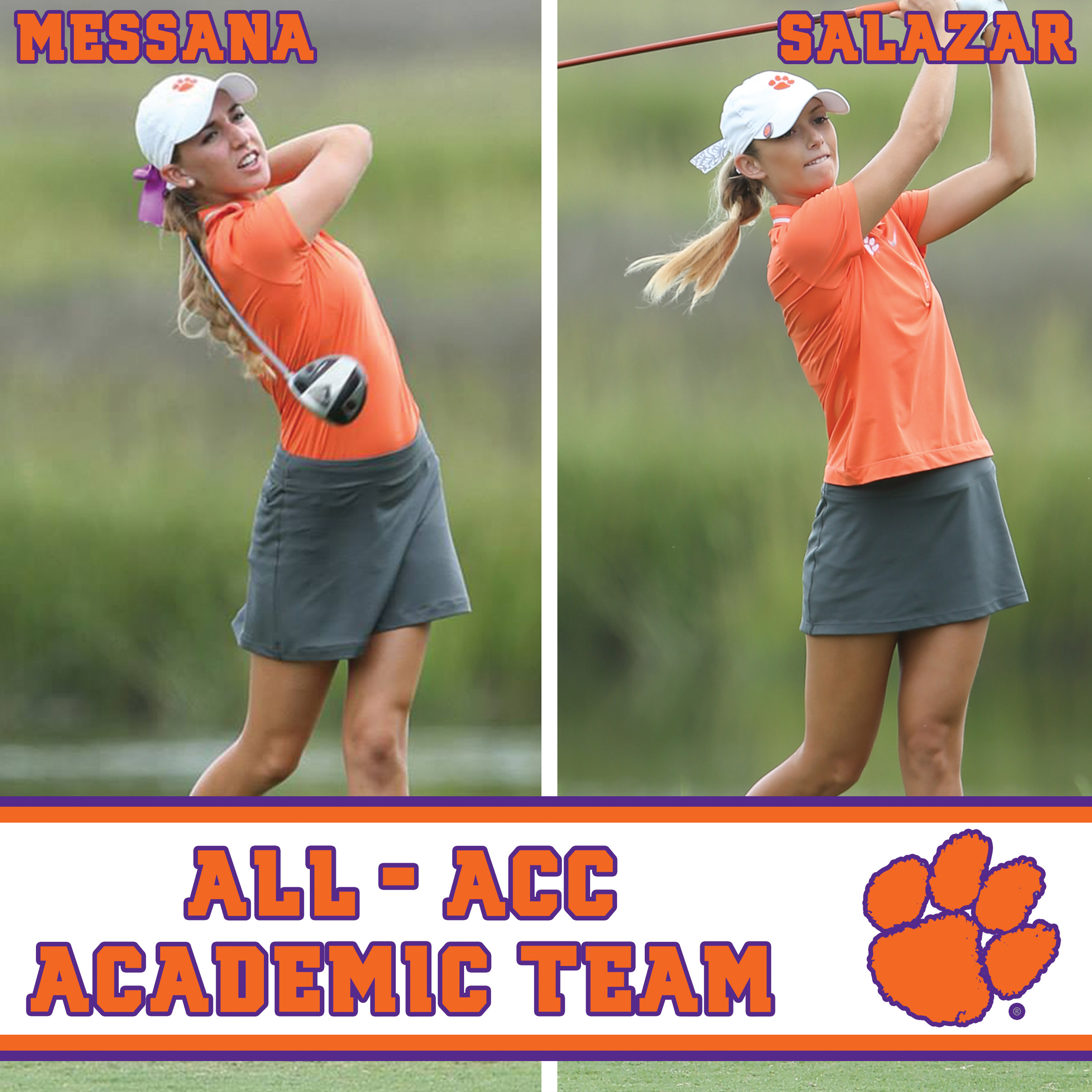 Salazar and Messana Named Academic All-ACC