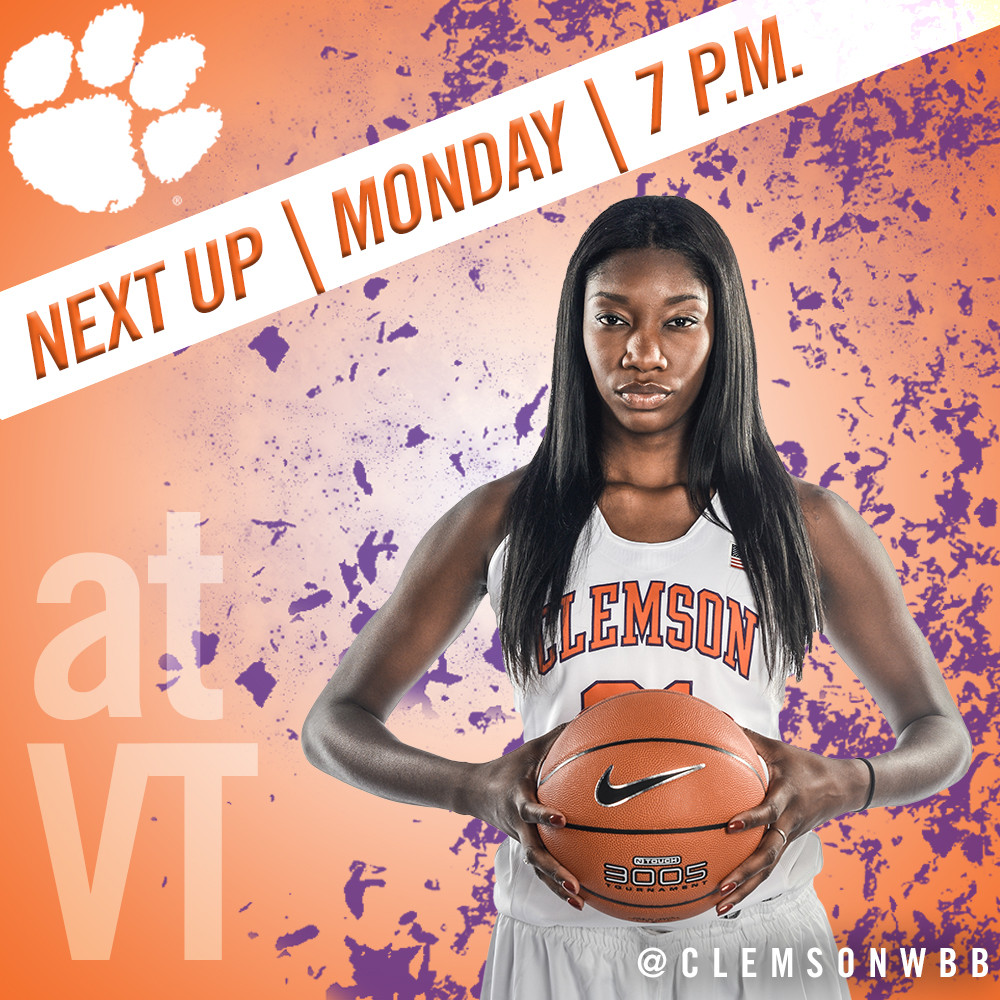 Clemson Travels to Virginia Tech for Monday Matchup