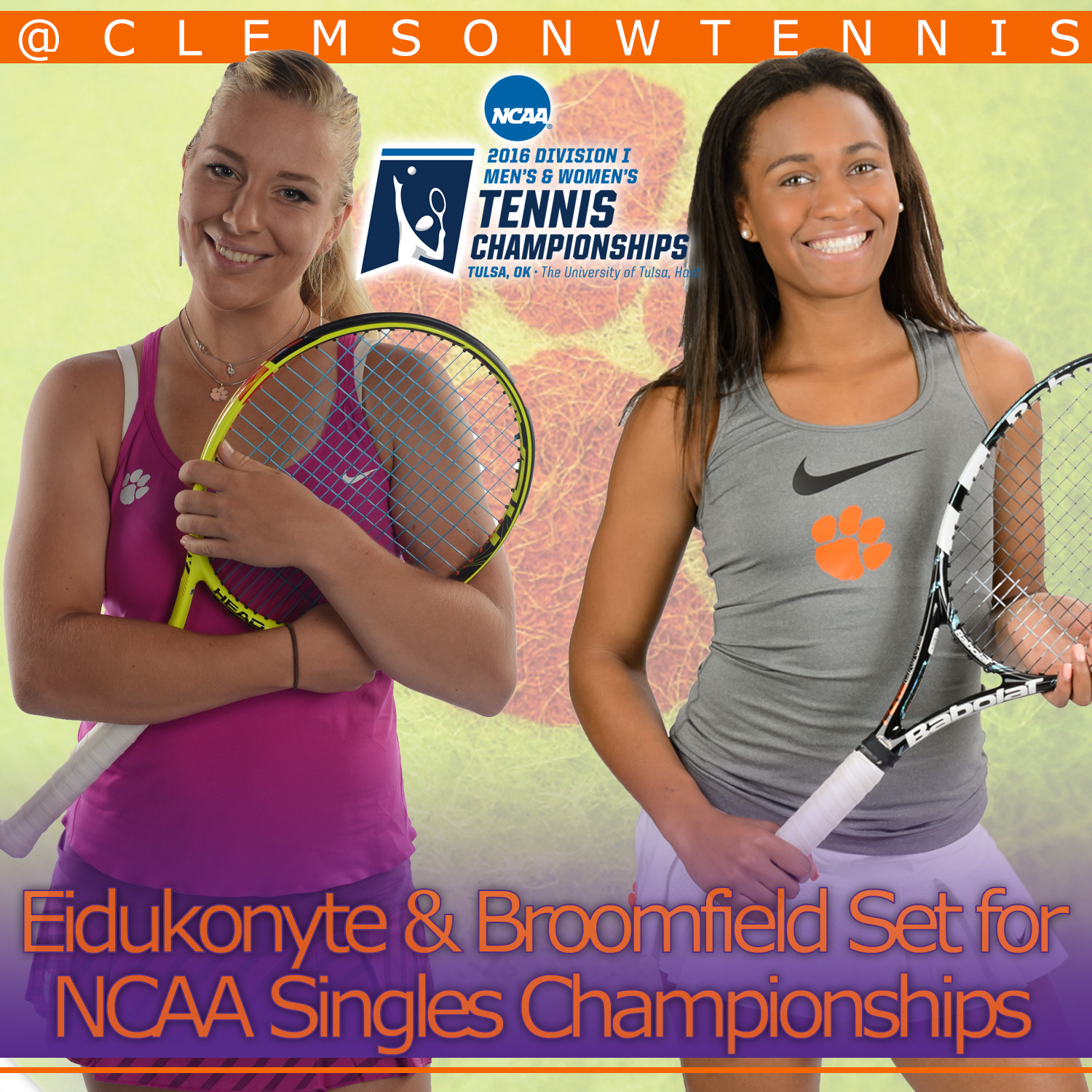 Broomfield & Eidukonyte Open NCAA Singles Play Wednesday