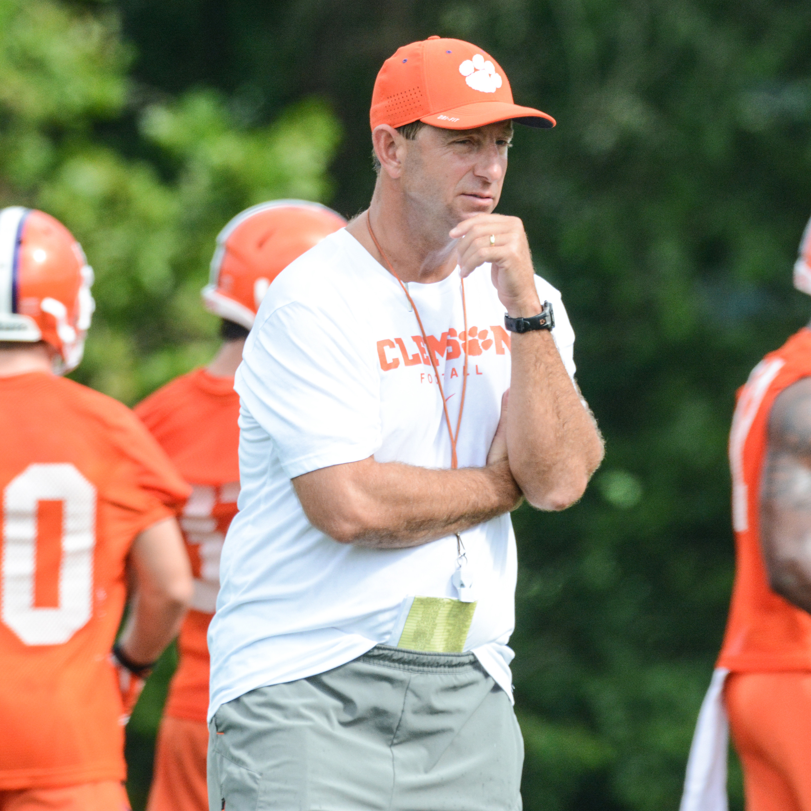 Clemson Holds Practice at Jervey Meadows