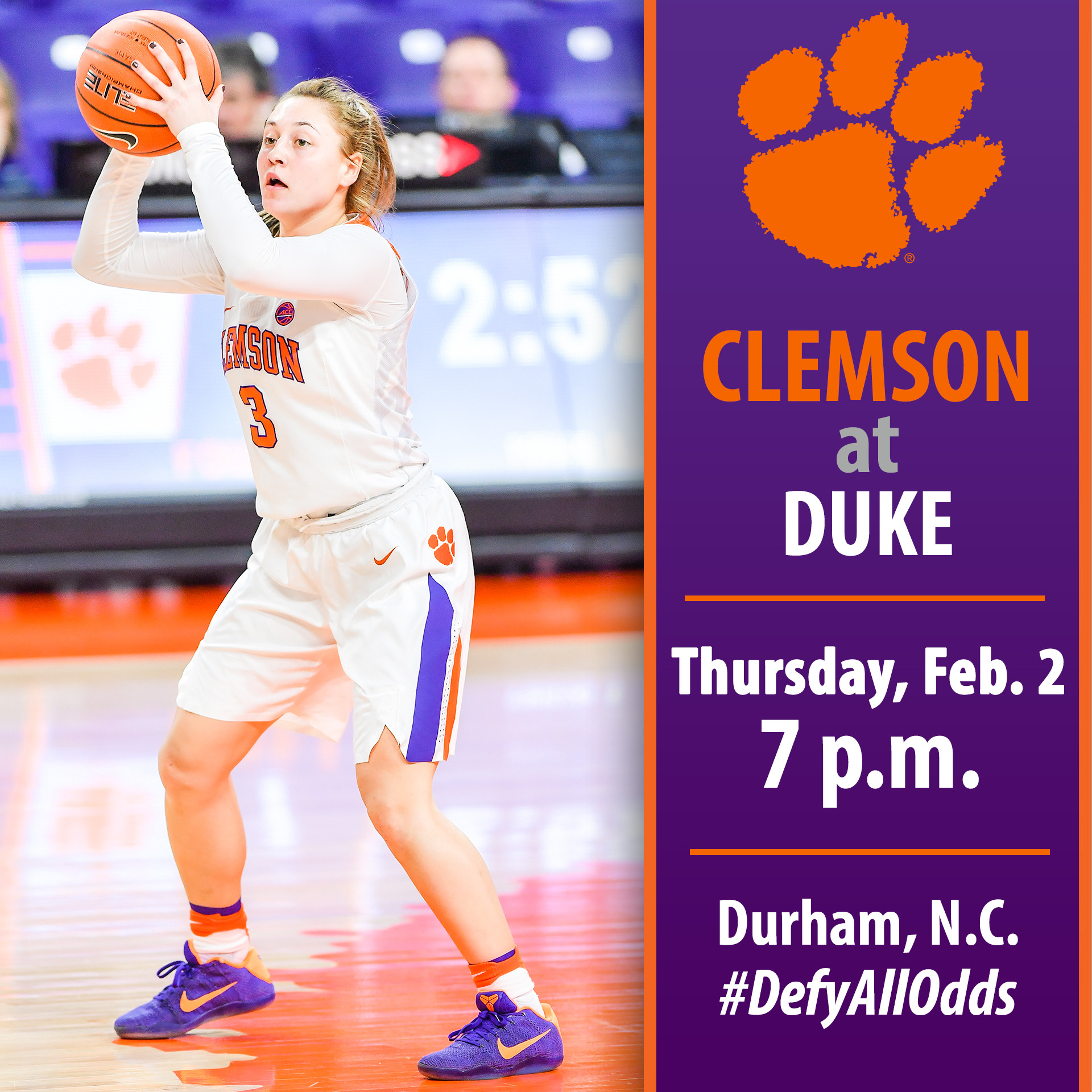 Tigers Travel to Durham to Face No. 15/15 Duke Thursday