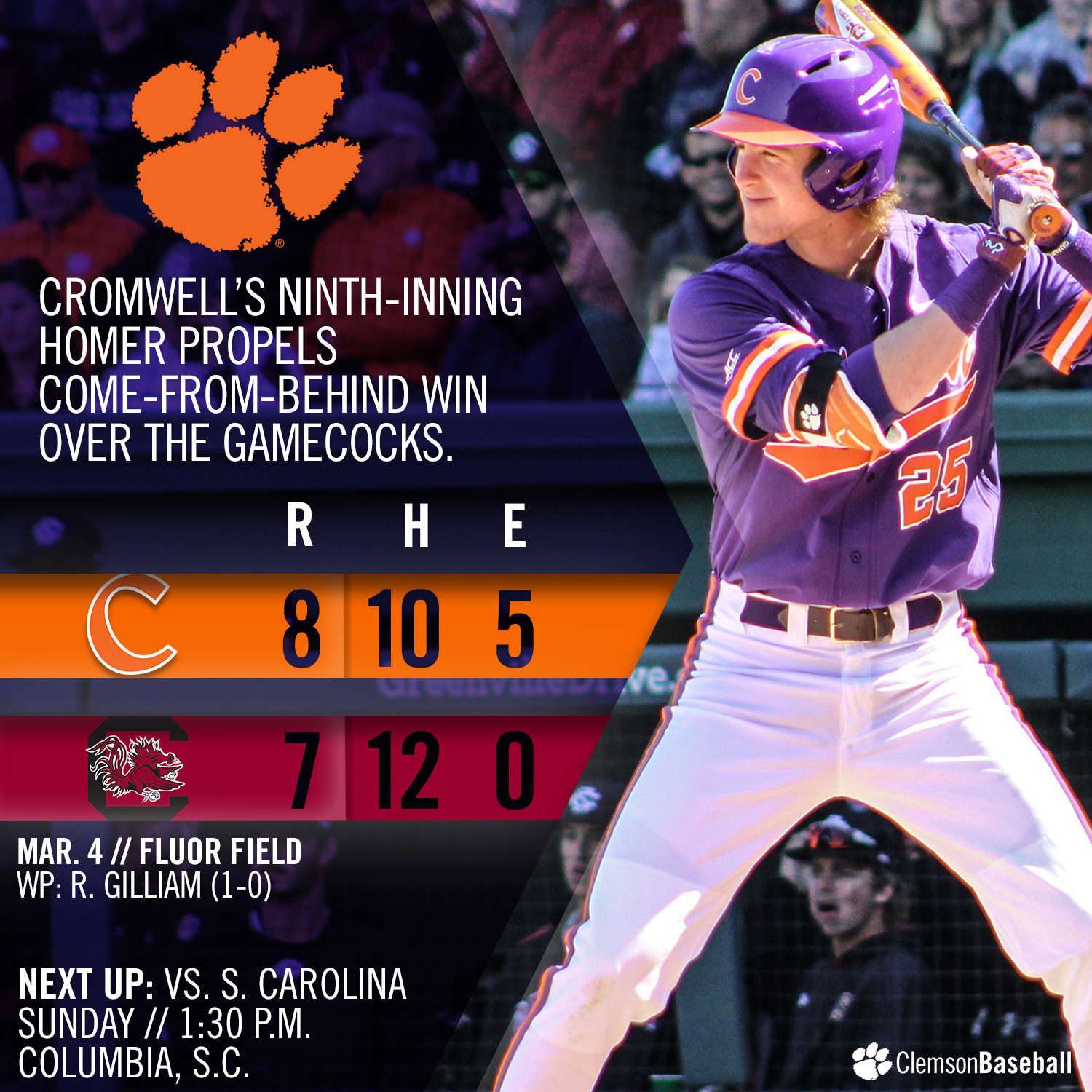 Tigers Rally To Top USC 8-7
