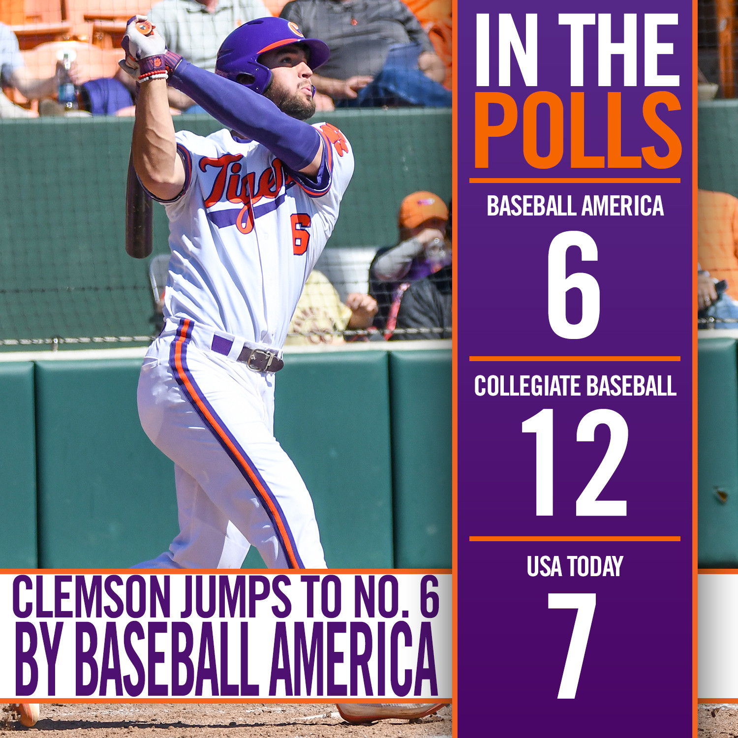 Tigers Move Up in Polls