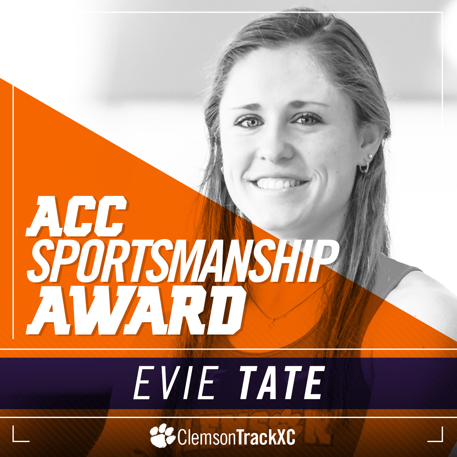Evie Tate Recognized as ACC Sportsmanship Award Winner