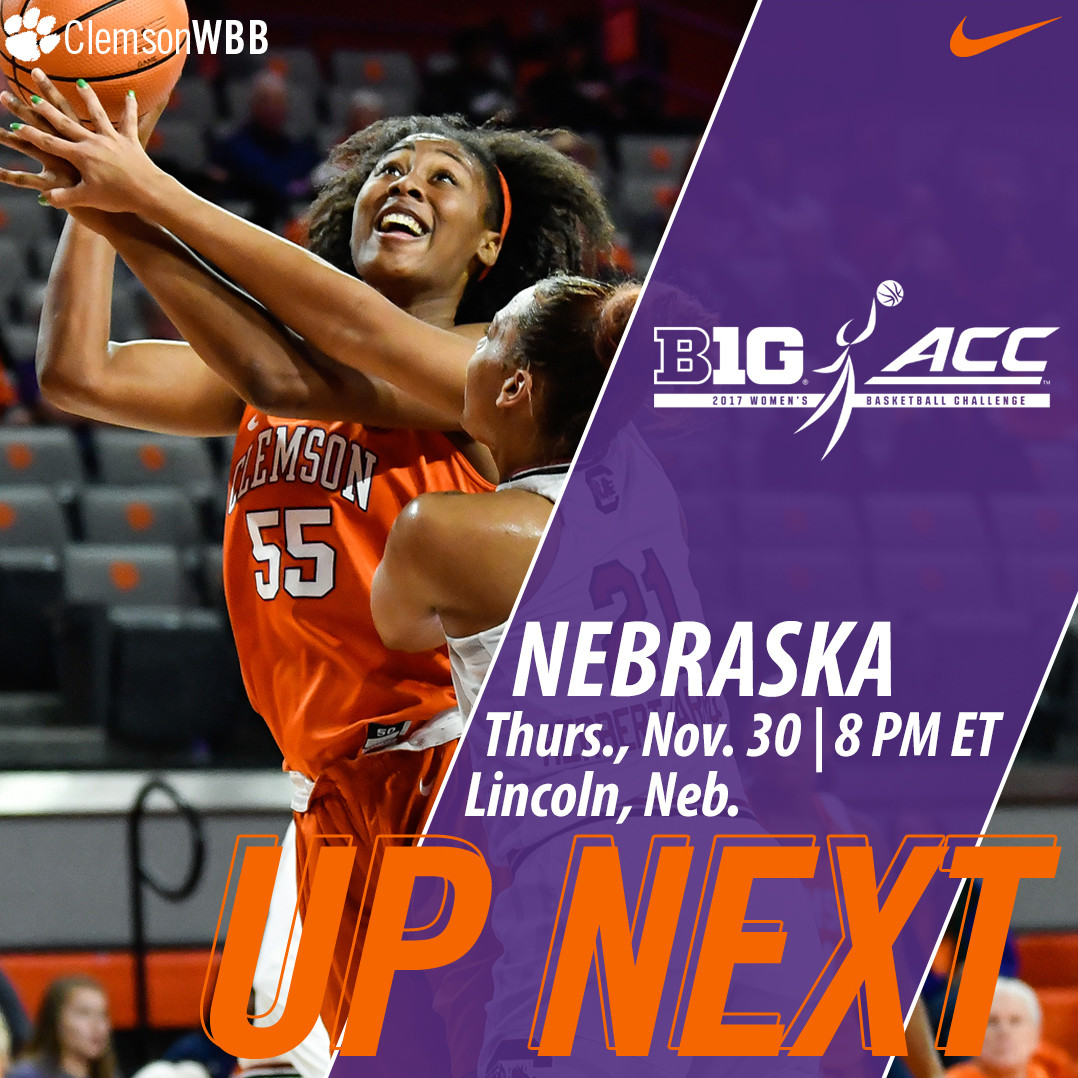 Clemson Travels to Nebraska for Big Ten/ACC Challenge Thursday