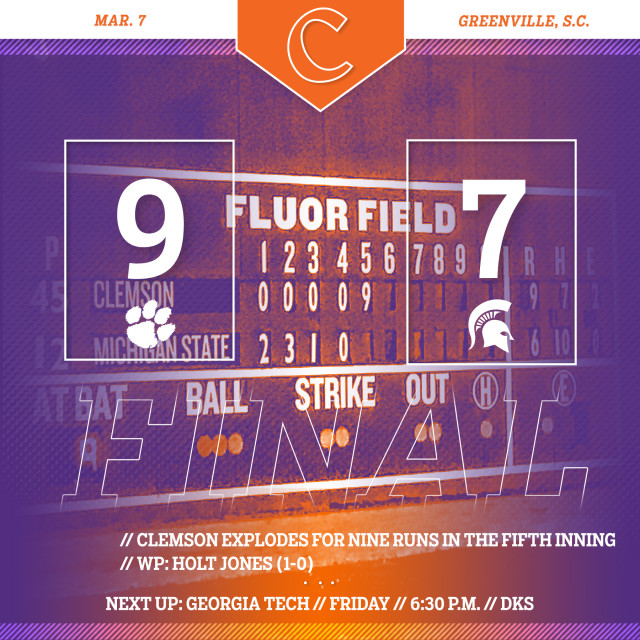 Tigers Rally To Down MSU 9-7