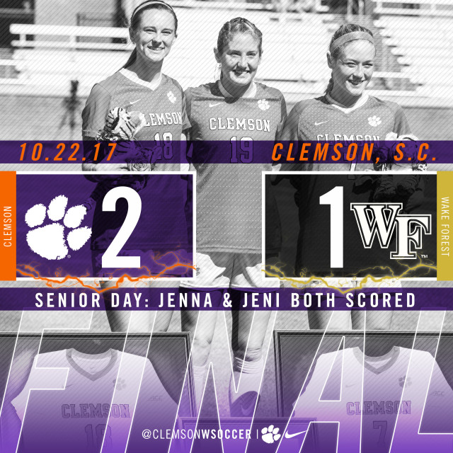 Senior Class Leads the Way in 2-1 Victory Over No. 15 Wake Forest