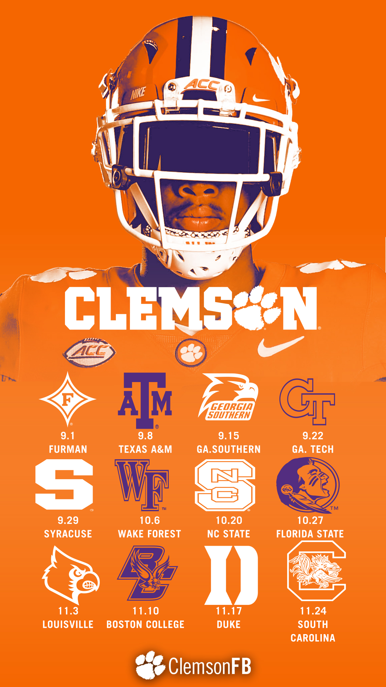 Free download Clemson Football on Looking for a wallpaper this 675x1200  for your Desktop Mobile  Tablet  Explore 35 Clemson Football Wallpapers   Clemson Football Wallpapers HD Clemson University Wallpapers Clemson