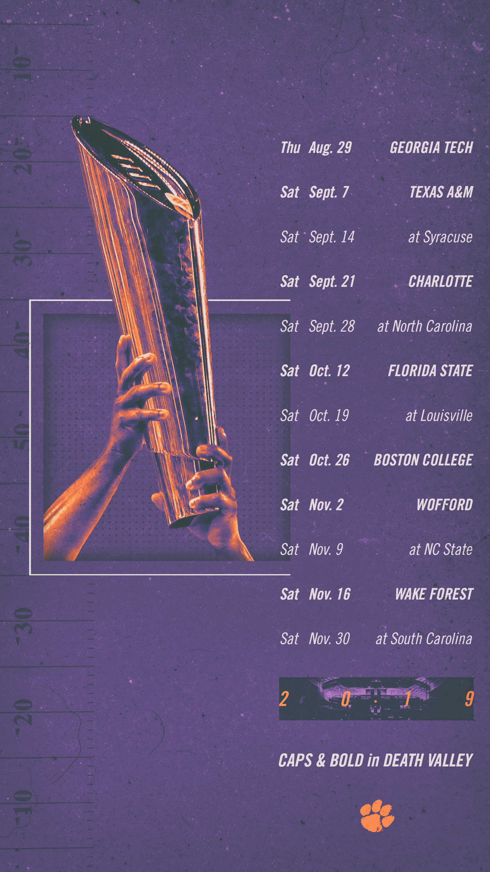 Clemson Announces 2019 Football Schedule Clemson Tigers