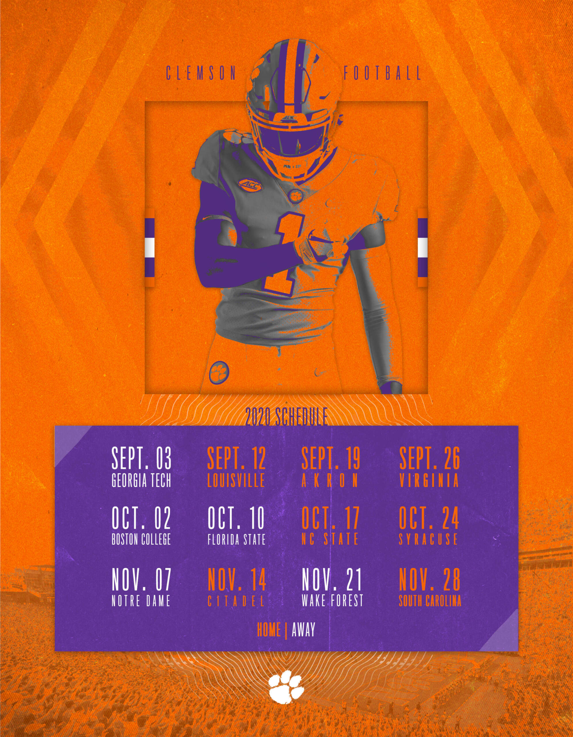 Clemson Football Schedule 2022 Printable Customize and Print