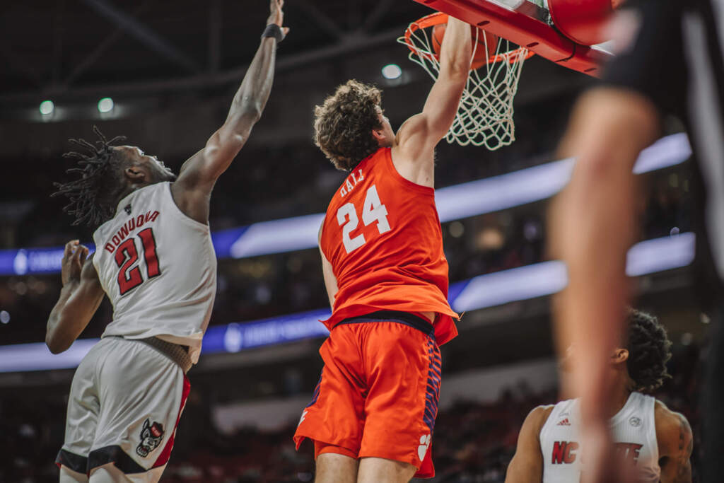 PJ Hall Nets 20 Points in 70-65 Clemson Road Victory at NC State