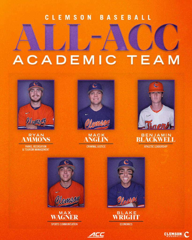 Five Tigers Named to All-ACC Academic Team