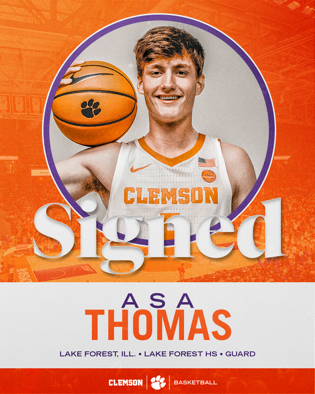 Clemson Signs Asa Thomas for 2023-24 – Clemson Tigers Official Athletics  Site