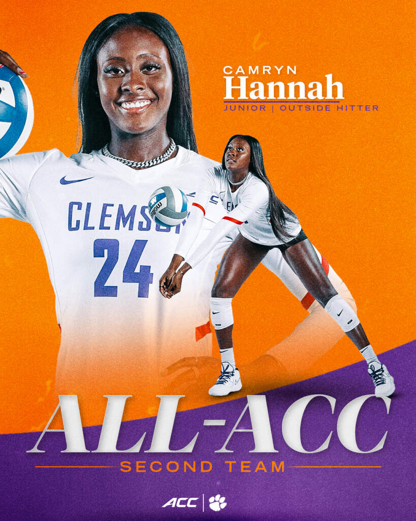 Three Garner ACC Volleyball Postseason Honors Clemson Tigers Official