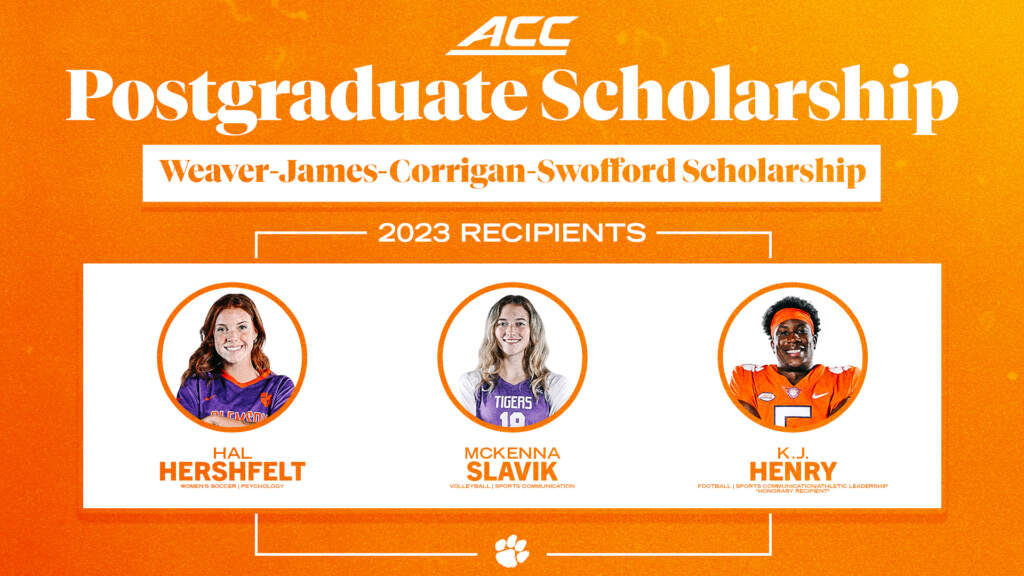 Three Tigers Earn 2023 ACC Postgraduate Recognition