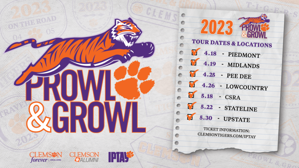 IPTAY Announces 2023 Prowl & Growl Tour