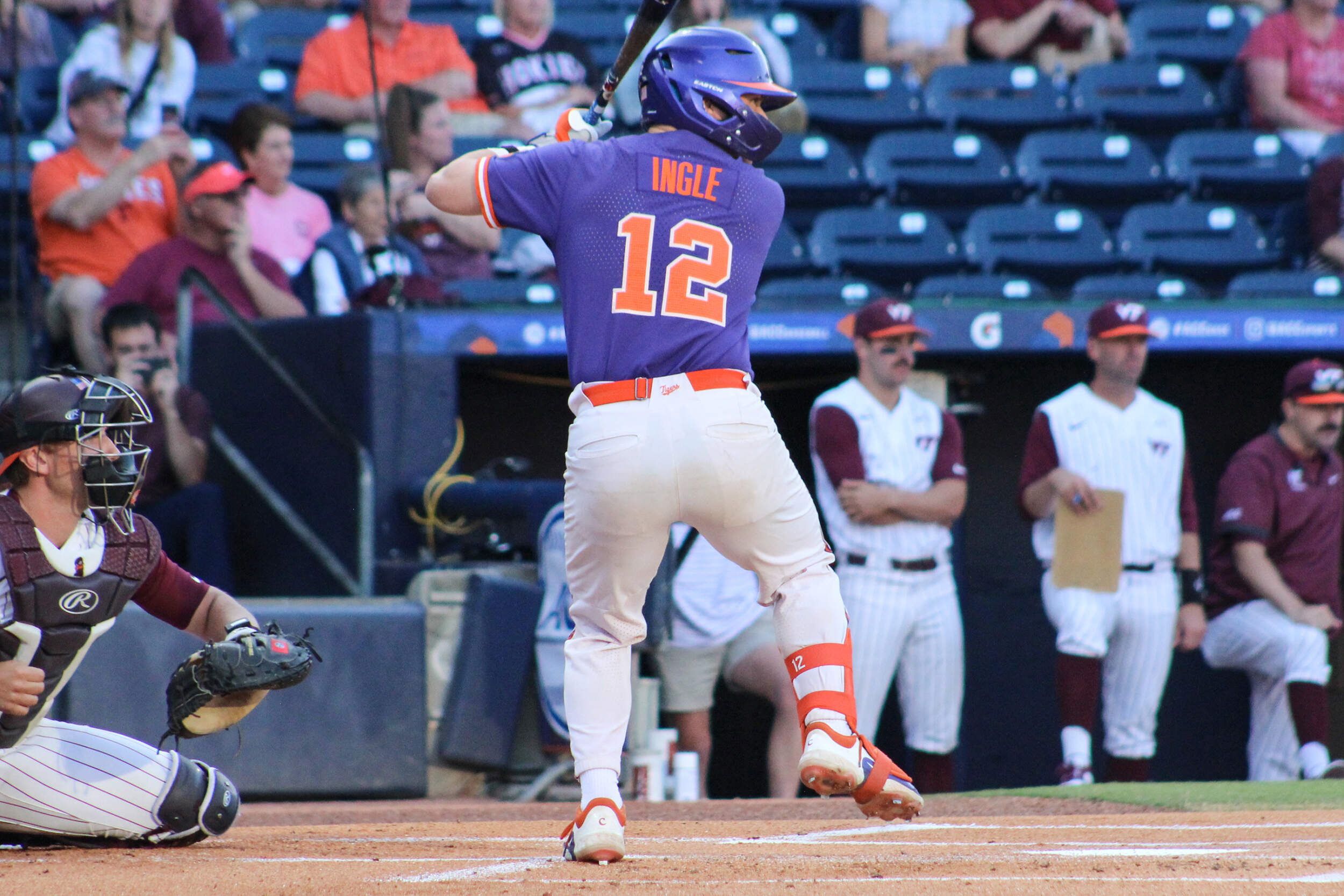 No 5 Tigers Roll Past Hokies 14 5 In Acc Tournament Clemson Tigers
