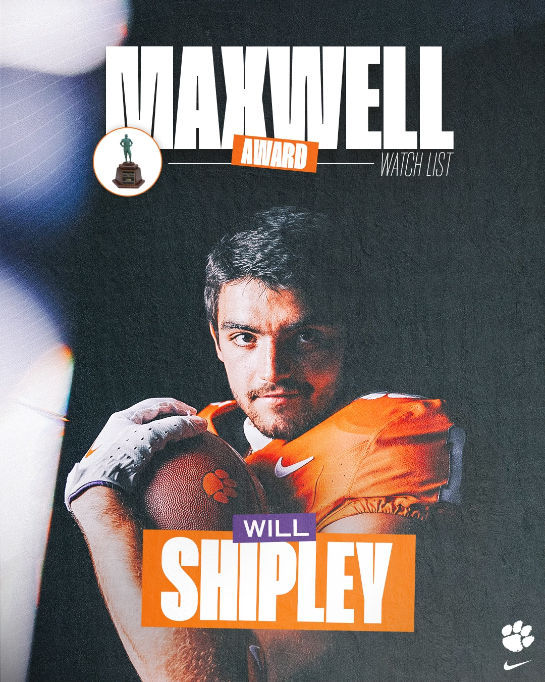 Shipley Placed on Maxwell Award Watch List