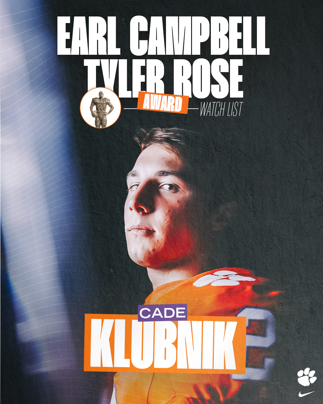 Klubnik Placed on Earl Campbell Tyler Rose Award Watch List