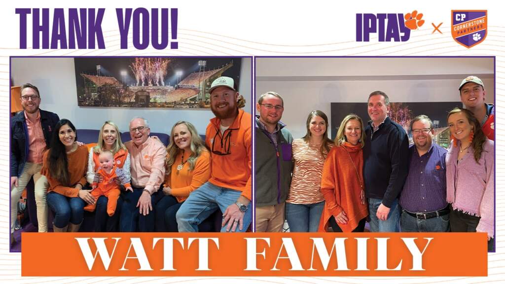  IPTAY and Clemson Athletics Announce Watt Family as the newest Athletic Cornerstone Partner 