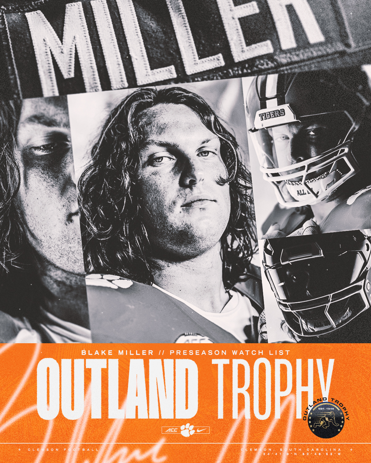 Miller Placed on Outland Trophy Watch List