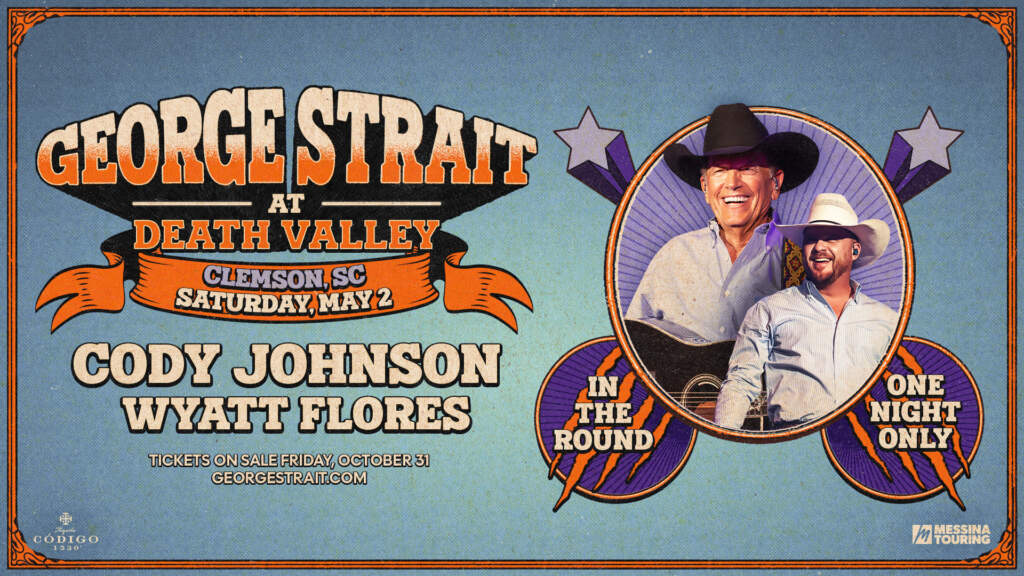 GEORGE STRAIT ANNOUNCES IN-THE-ROUND 2026 STADIUM SHOW IN CLEMSON, SOUTH CAROLINA 