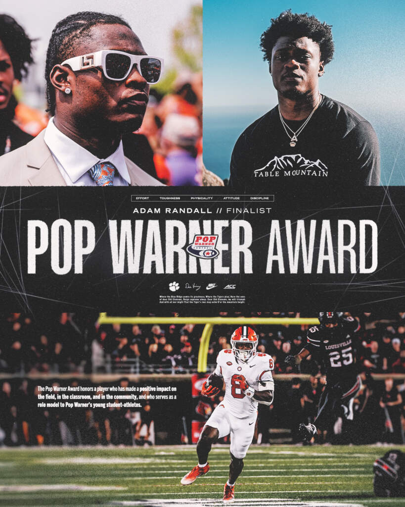 Randall Named as Pop Warner Award Finalist