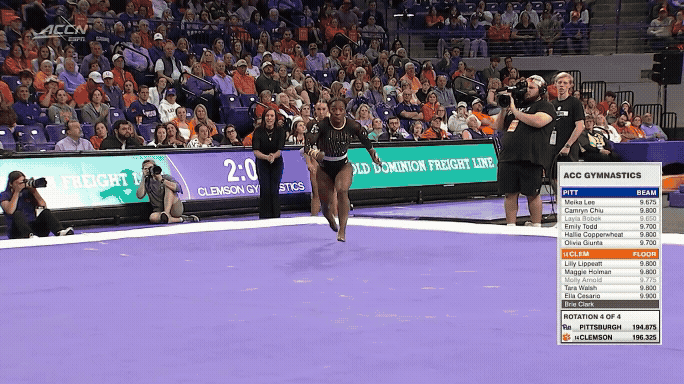 Brie Clark Scores 9.975 on Floor Against Pittsburgh