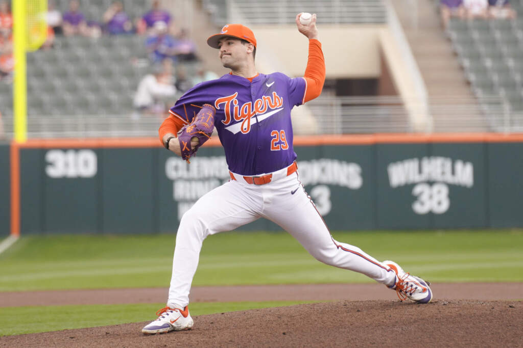 Sharman Pitches No. 10 Tigers To 6-4 Win Over La Salle in Game 1 of DH